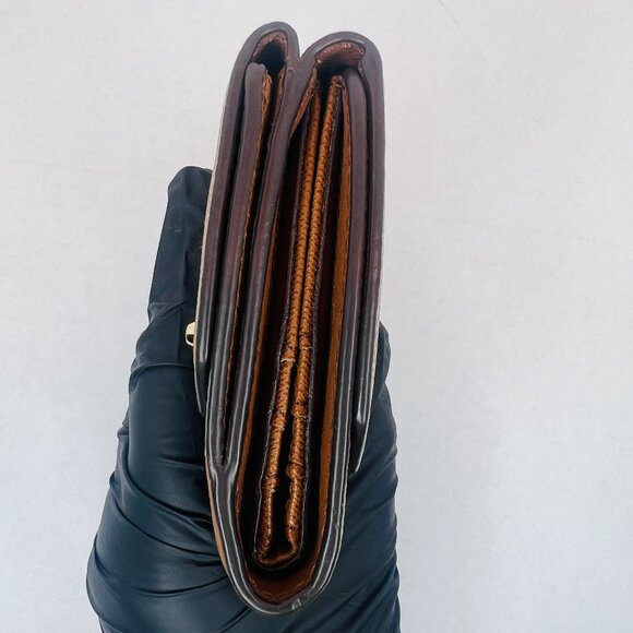 Authentic Michael Kors Hayes Medium Trifold Wallet in Luggage Brown - Picture 9 of 13